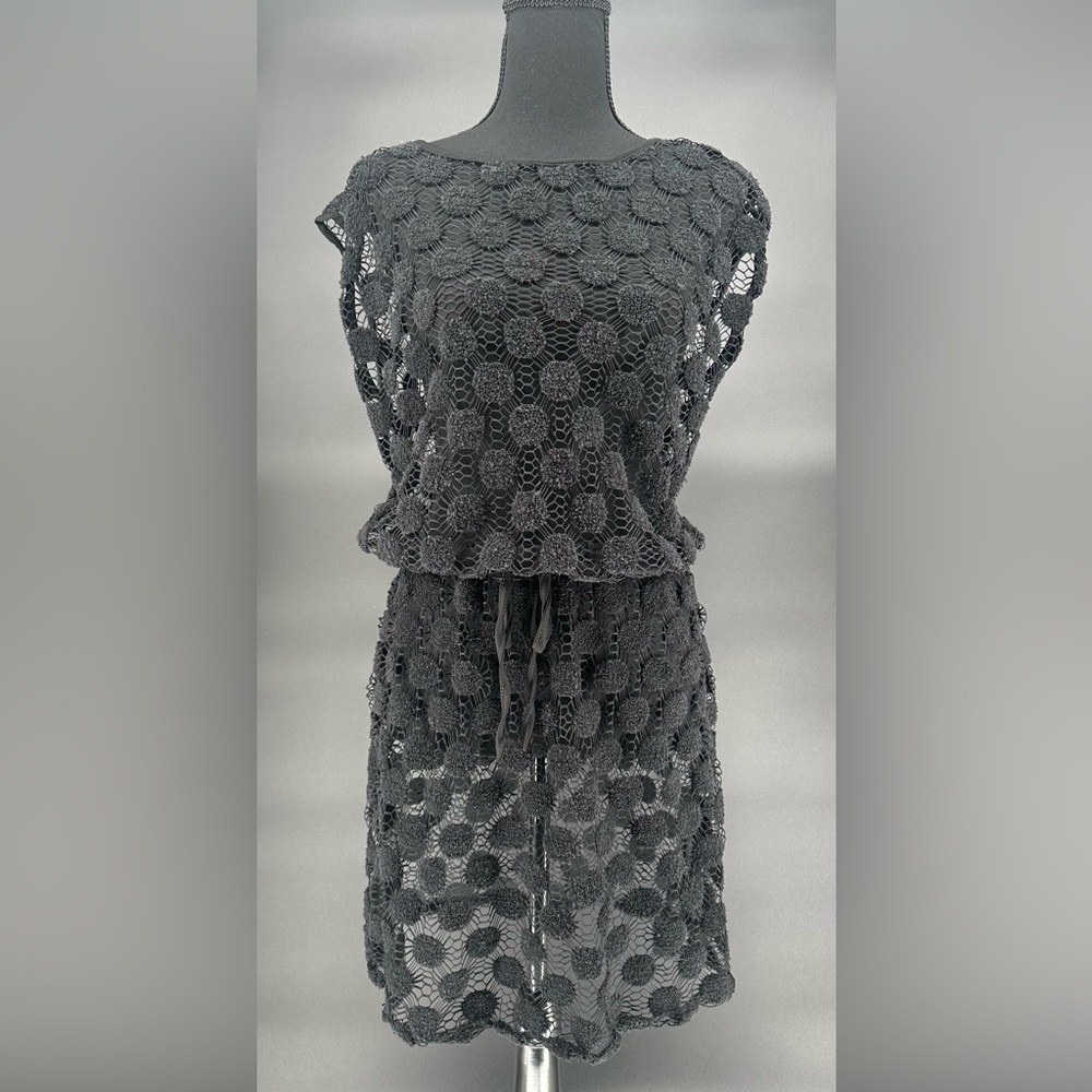 #91- “Sand and Spirit" black cover-up dress size M
